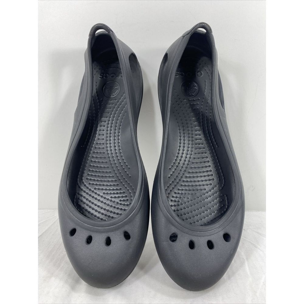 Crocs Womens Ballet Sling Back Flats Kadee Size 10W Black